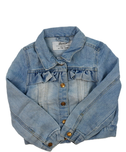 Modrá riflová krátká bunda s volánky Primark 