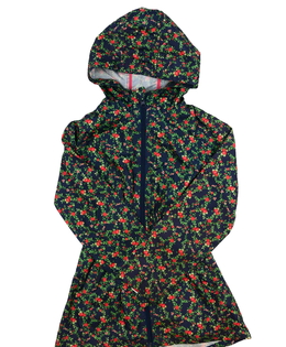 Tmavá květinová větrovka - parka Primark 