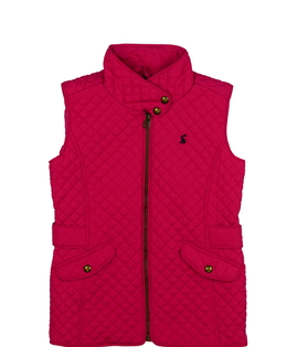 Růžová prošívaná slabší vesta Joules 