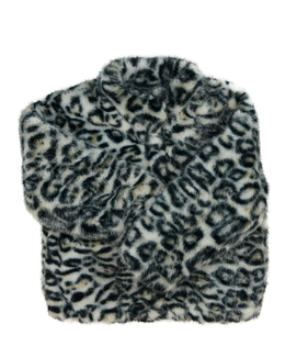 Šedý vzorovaný kožíšek 