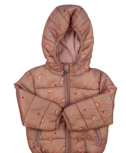 Růžová prošívaná zimní bunda M&Co