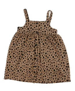 Hnědé vzorované teplejší šaty F&F