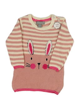 Růžové svetrové šaty se zajíčkem Primark 