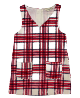 Červeno-krémové šaty F&F