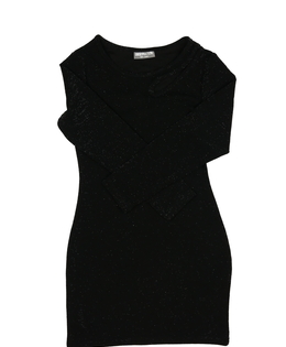 Černé společenské lesklé šaty 