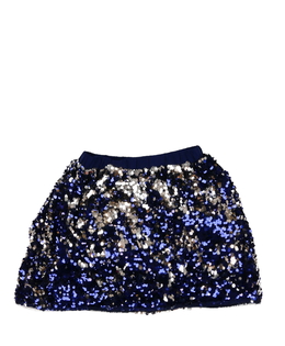 Modrá flitrovaná sukně 