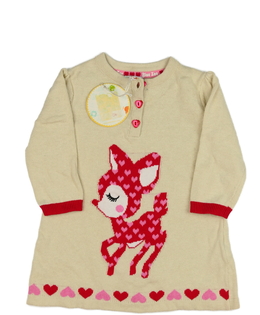 Nové hnědé šaty se zvířátkem Bluezoo