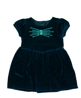 Zeleno-modré semišové společenské šaty M&S