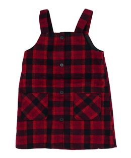 Červené kostkované teplejší šaty F&F