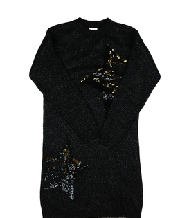 Černé lesklé svetrové šaty Next