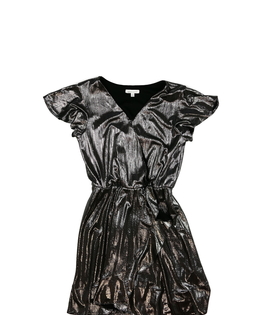 Stříbrné metalické společenské šaty Bluezoo