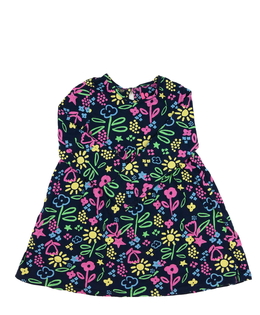 Modré květinové šaty 