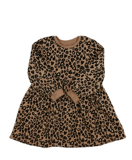 Hnědé mikinové vzorované šaty F&F