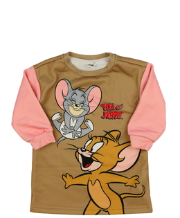 Hnědo-růžové šaty Tom a Jerry  