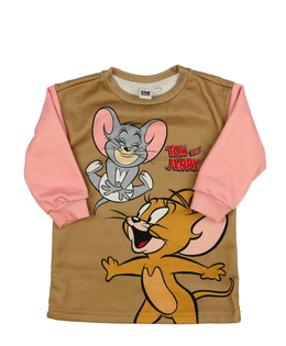 Hnědo-růžové šaty Tom a Jerry  