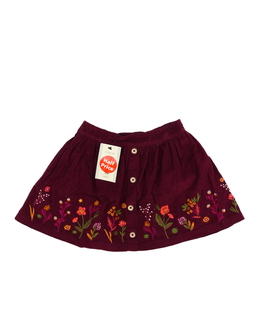 Nová bordo sukně s květinami Tu 