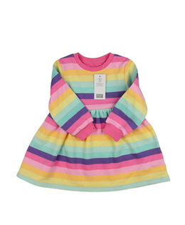 Nové duhově pruhované mikinové šaty F&F