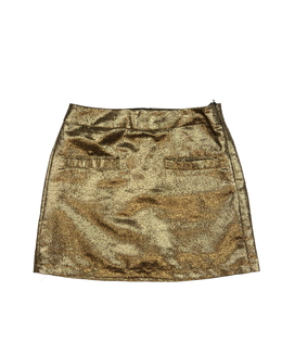 Zlatá sukně se zipem na boku