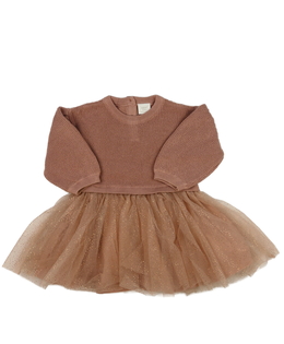 Růžové šaty s bohatou sukní Next