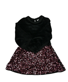 Černé semišové šaty s flitry Tu