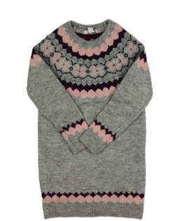 Šedé vzorované svetrové šaty Primark 