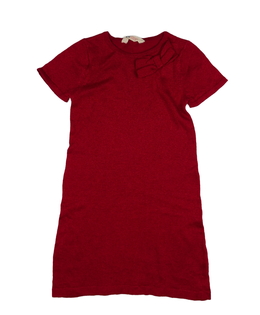 Červené lesklé šaty s mašlí H&M