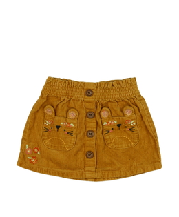 Žlutá manšestrová sukně Next