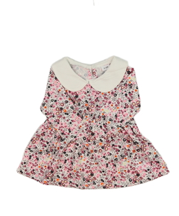 Světlé vzorované šaty s límečkem 