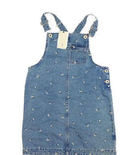 Modré riflové květinové šaty Tu 