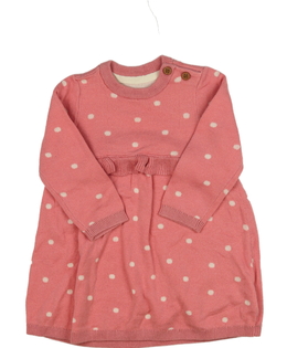 Růžové svetrové šaty s kolečky Mothercare