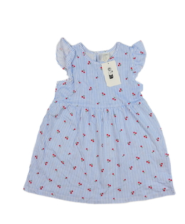 Nové modré šaty s třešněmi H&M