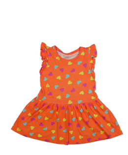 Oranžové šaty se srdci Primark 