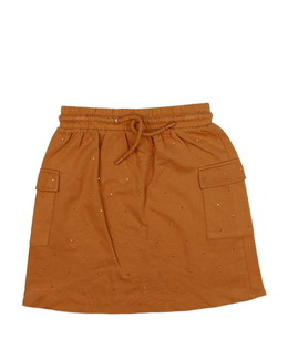 Hnědá tepláková sukně s kamínky River Island 