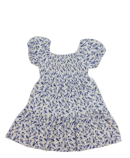 Bílé letní šaty s modrými květinami Primark 