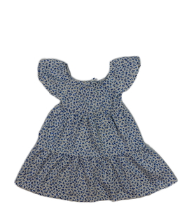 Bílé šaty s modrými květinami Primark 