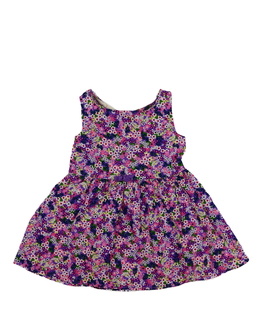 Fialové květinové společenské šaty H&M