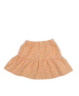 Oranžová sukně s květinami Primark 