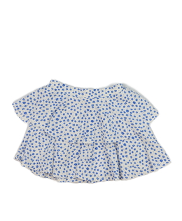 Bílá sukně s modrými květinami Primark 