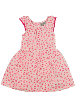 Bílé šaty s růžovými květinami Primark 