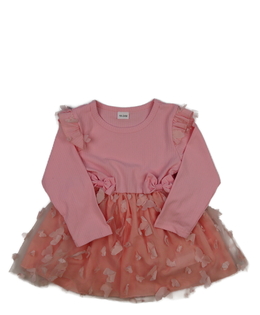 Růžové šaty s motýlky 
