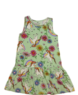Zelené šaty s jednorožcem H&M