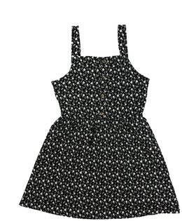 Černé květinové vzdušné šaty Primark 