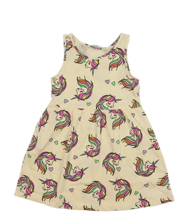 Světle hnědé šaty s jednorožci H&M