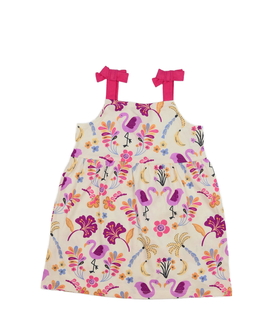 Krémové šaty s plameňáky George