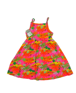 Růžové šaty s palmami Primark
