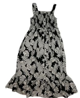 Černé dlouhé šaty s ananasy M&S