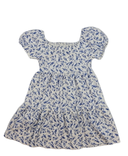 Bílé květinové šaty s prošívaným živůtkem Primark 