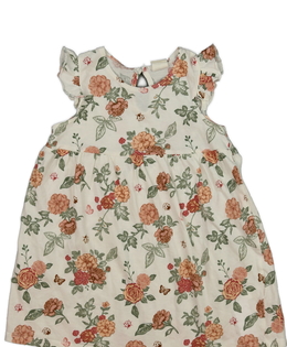 Krémové květinové šaty H&M