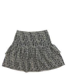 Bílá, černě vzorovaná sukně Primark 