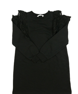 Černé mikinové šaty s volánky H&M